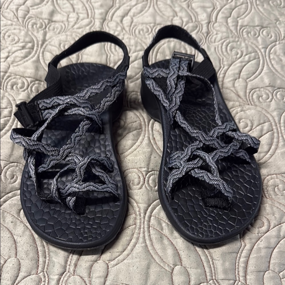 Chaco ZX2 Gray and Black Outdoor Sandals